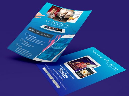 Diseño flyer revista Siente Huelva