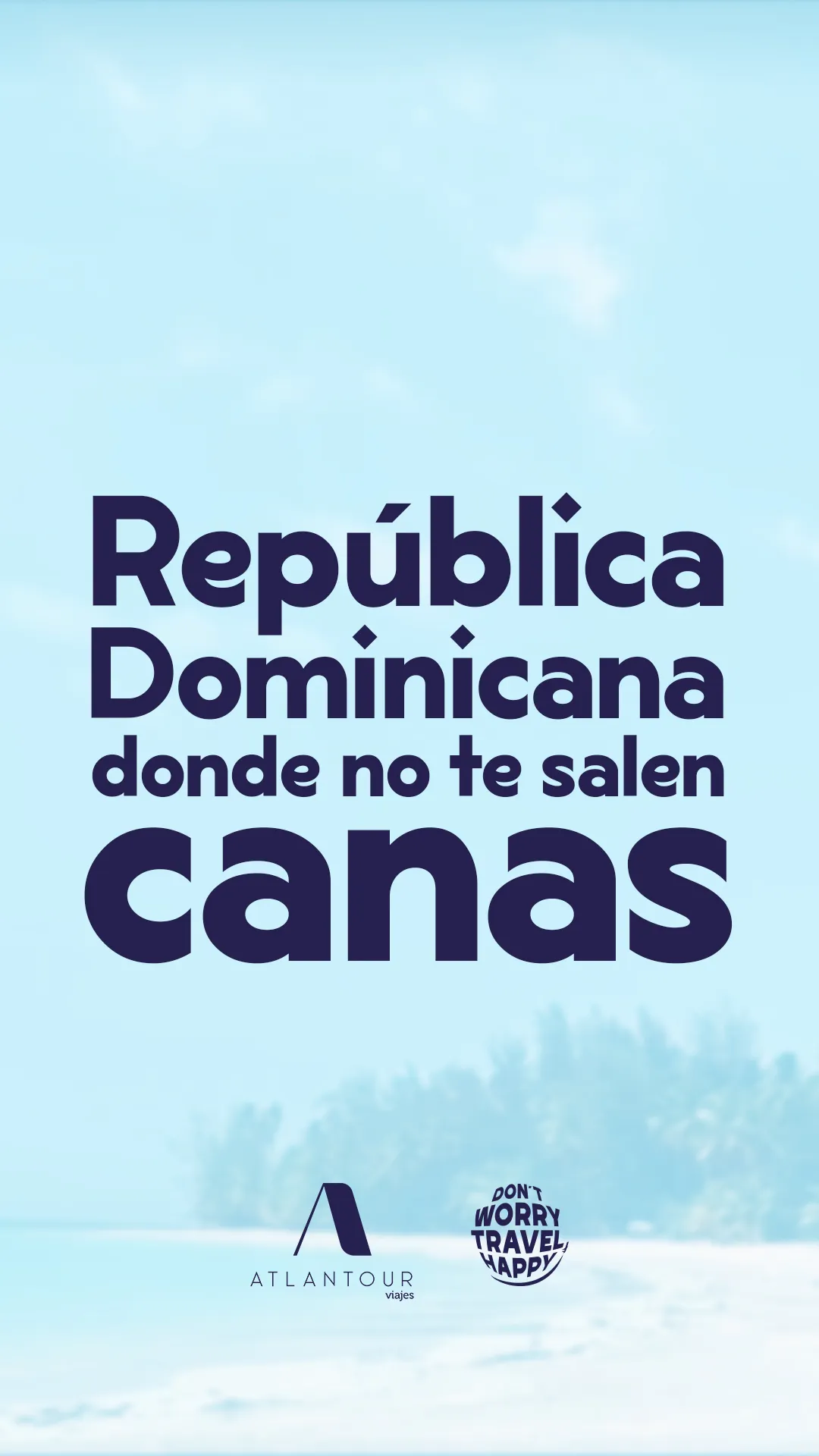 Diseño para redes de la campaña Atlantour — destino República Dominicana