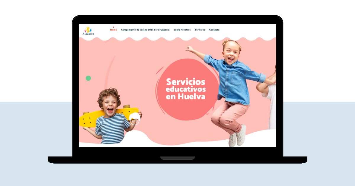 Sitio web de Aulakids, hecho por la Agencia Bis